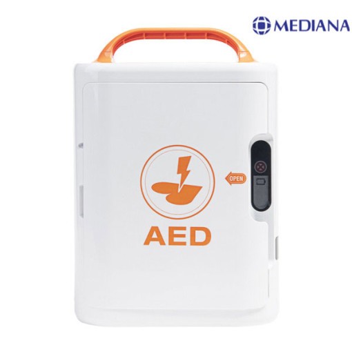 메디아나 자동심장충격기 AED A16 자동제세동기 벽부형 스탠드 보관함